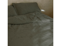 Capa De Edredão Musselina Verde Cama 135