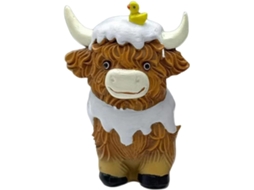 Tema Para Banheiro, Vaca Das Terras Altas Em Resina, Estátua Em Miniatura, Estante, Decoração De Escritório
