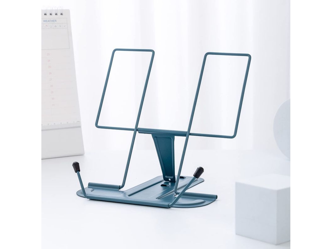 2026rebe portavasos Linjou Ajustable de Metal para Mesa, Plegable, 3 Posiciones, Color Azul Marino