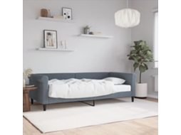 Sofá cama con colchón 90x200 cm terciopelo gris oscuro