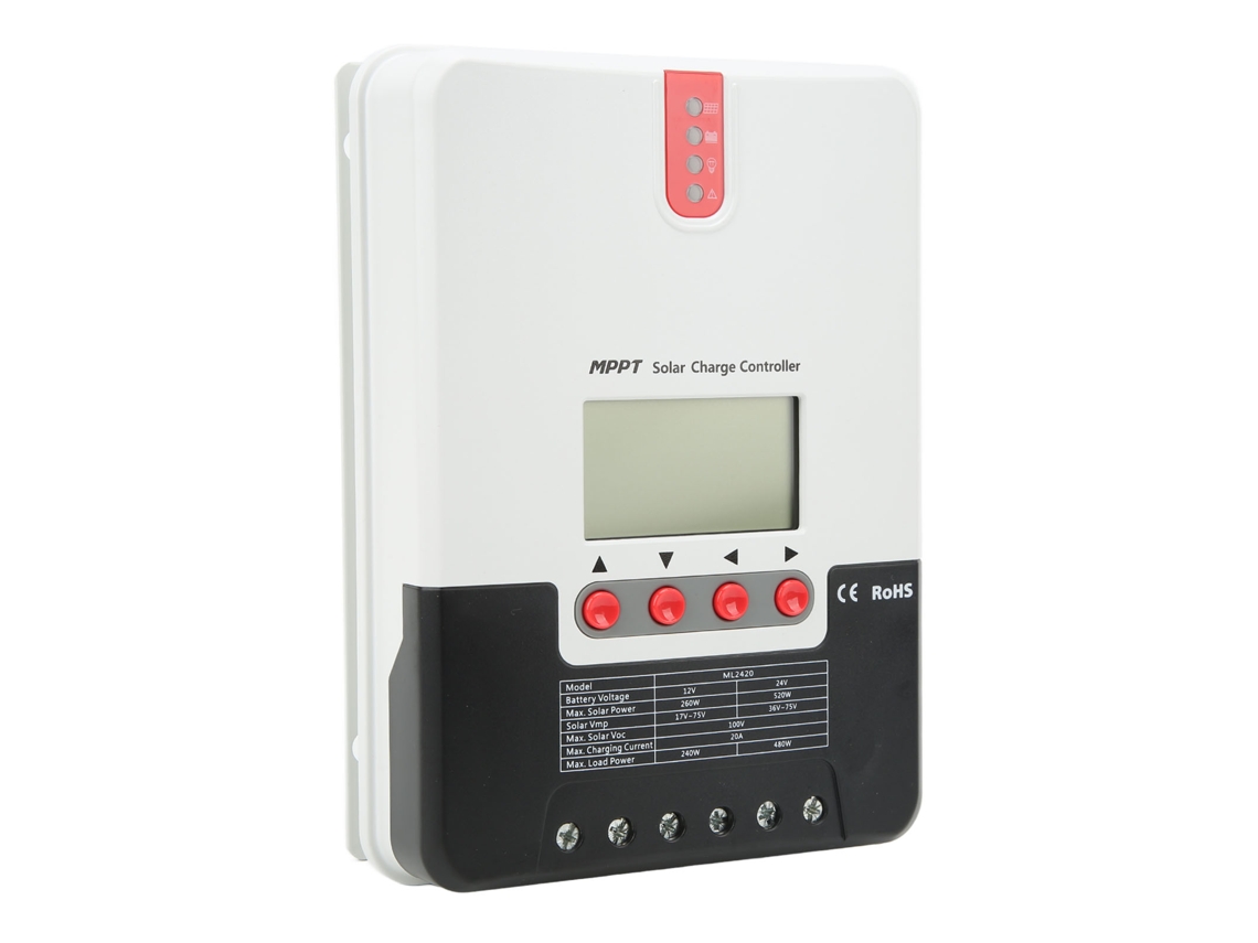 Controlador De Carga Solar Laxiscreed Com Mppt E Proteção Contra Descarga De Bateria