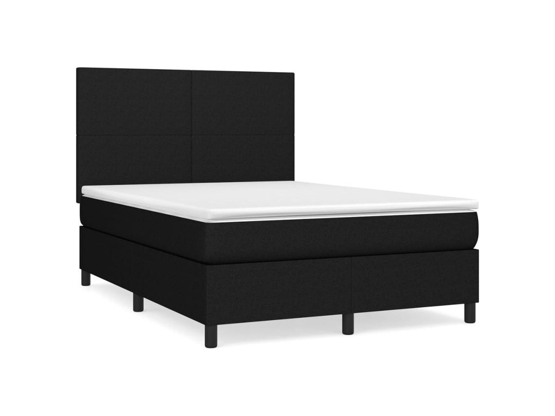 Box Spring Bed, Box Spring Beds Vidaxl Preto Tecido (140 X 190 Cm)