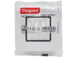 Placa Suporte Parafuso Mosaico 2 Módulos Branco Legrand