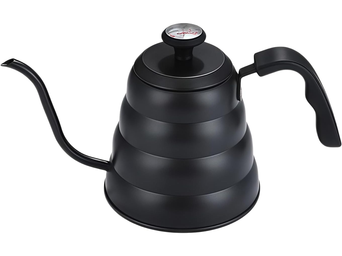 Recipiente De Café Em Aço Inoxidável Compatível Com Visor De Temperatura E Construção Robusta.