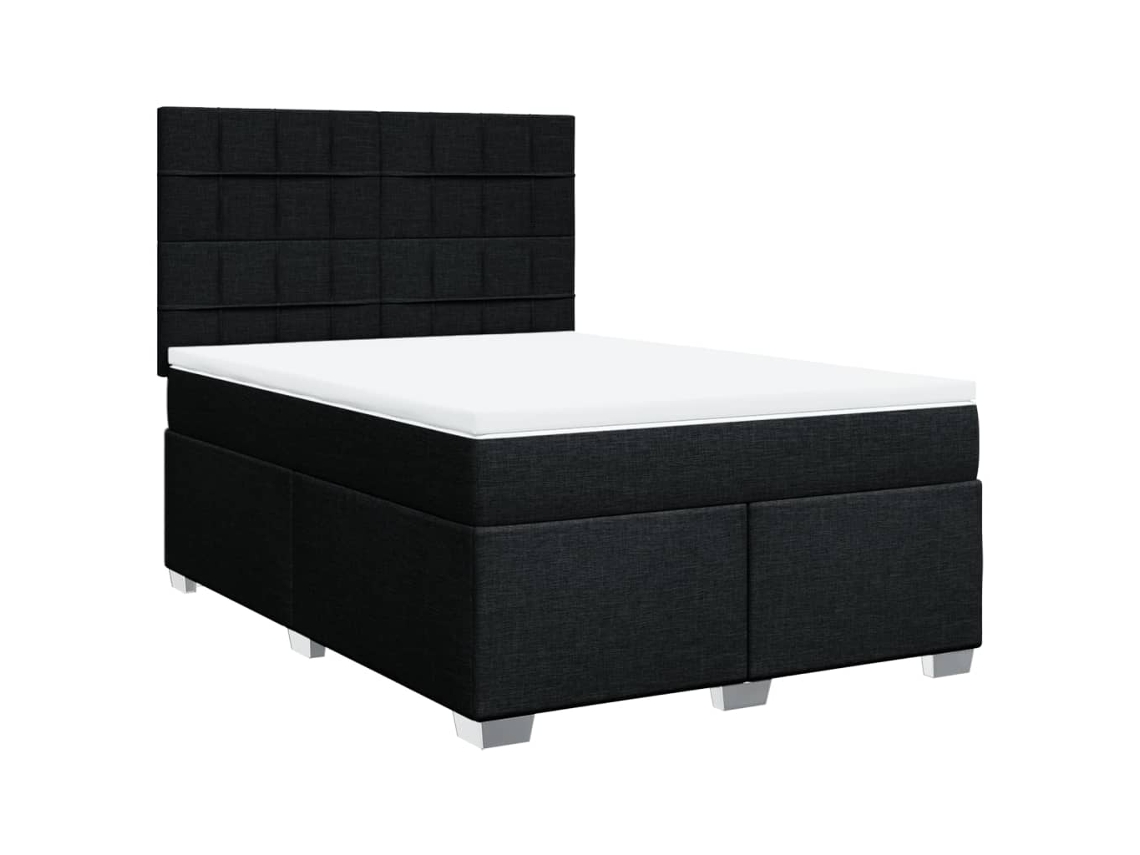 Box Spring Bed, Box Spring Beds Vidaxl Preto Tecido (140 X 190 Cm)