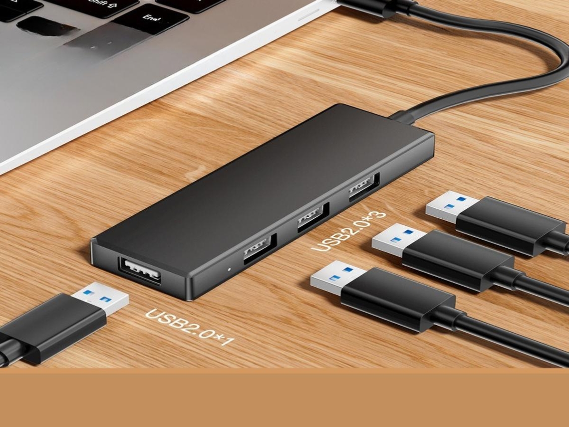 Lurelia Dock Usb 4 Em 1 Com Usb 2.0 Para Portátil
