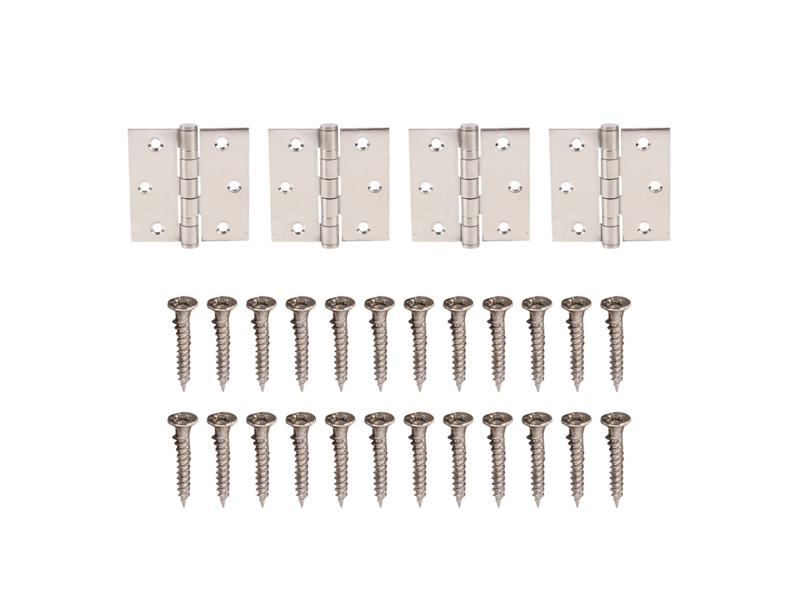 4pcs Manguiras de Porta de Aço Inoxidável com Rolamento Quadrado 24 Parafusos