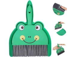 Conjunto De Pá E Escova Pequenas Verdes, Conjunto Fofo De Mini Utensílio De Lixo, Conjunto Durável Para Limpeza De Mesa