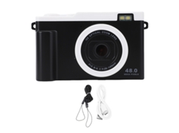 Câmera Digital Portátil 1080p 48mp Com Duas Câmeras Zoom 15x Flash Led Wifi Compacta Para Viagens Vlog