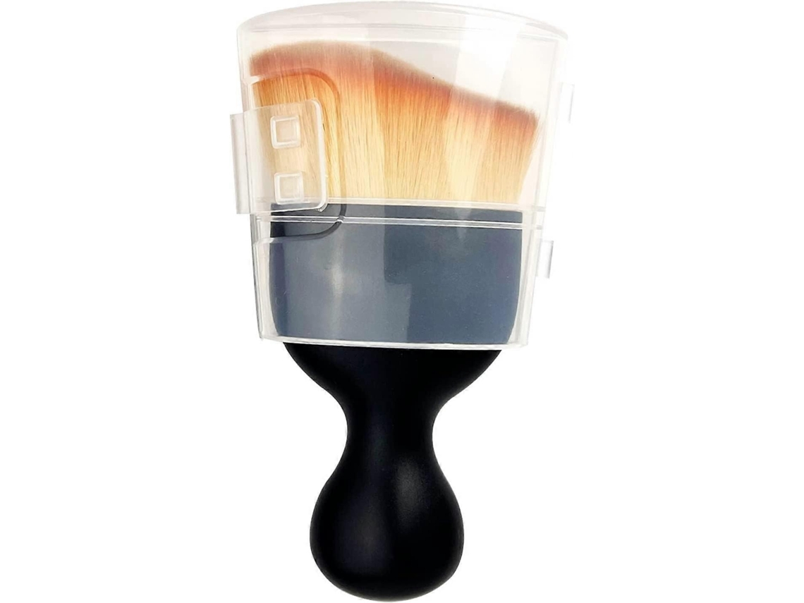 Pincel De Base Plano E Angular, Pincel De Contorno E Pincel De Blush Com Tampa Protetora Everley891 (1 Pacote)