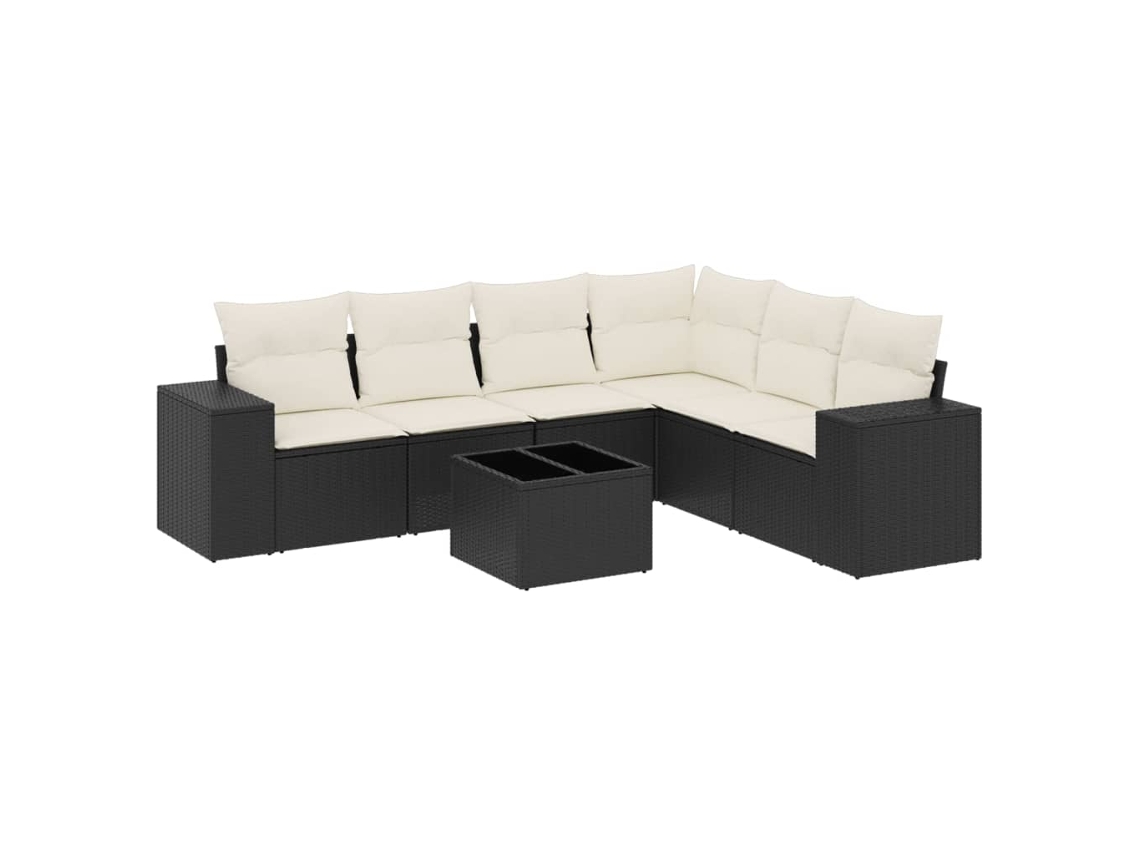 Garden Sofa Set, Garden Sofa Sets Vidaxl Preto Rattan / Vime (n/a)