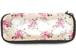 Estojo Lápis Com Estampa Floral Rosa, Ideal Escola, Escritório, Adultos, Meninas E Meninos