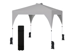 Tenda Dobrável Pop up 3x3m, Sistema de Travamento, Bolsa, Cinza ORBITRA COMMERCE