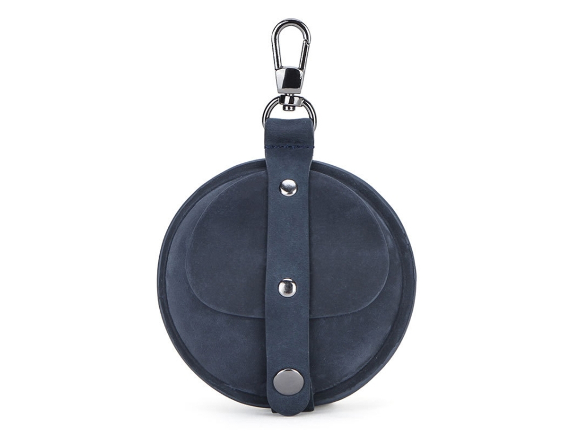 Estojo Protetor Halinuia Couro Multifunção Cf1042c Modelo F3 (compatível Huawei Freebuds 3, Couro Textura Cavalo Louco Com Gancho)
