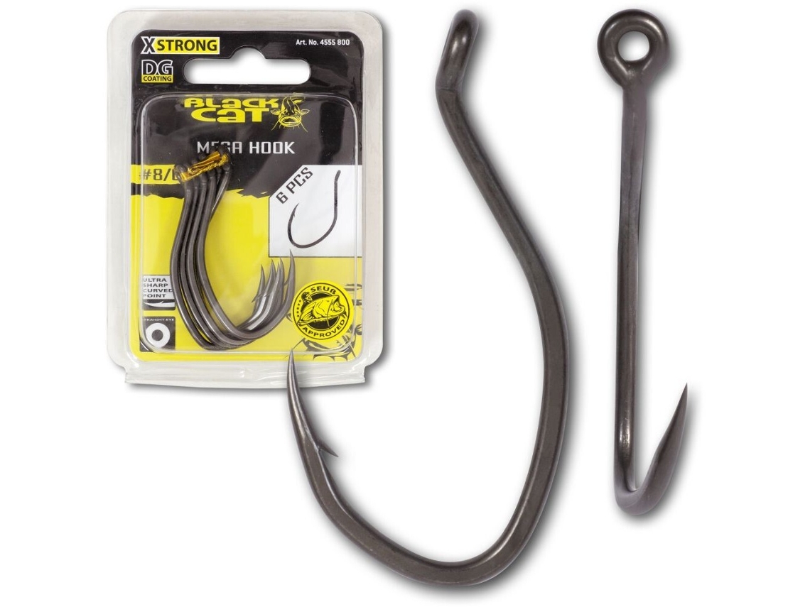 Conjunto de 6 Anzóis para Pesca BLACK CAT