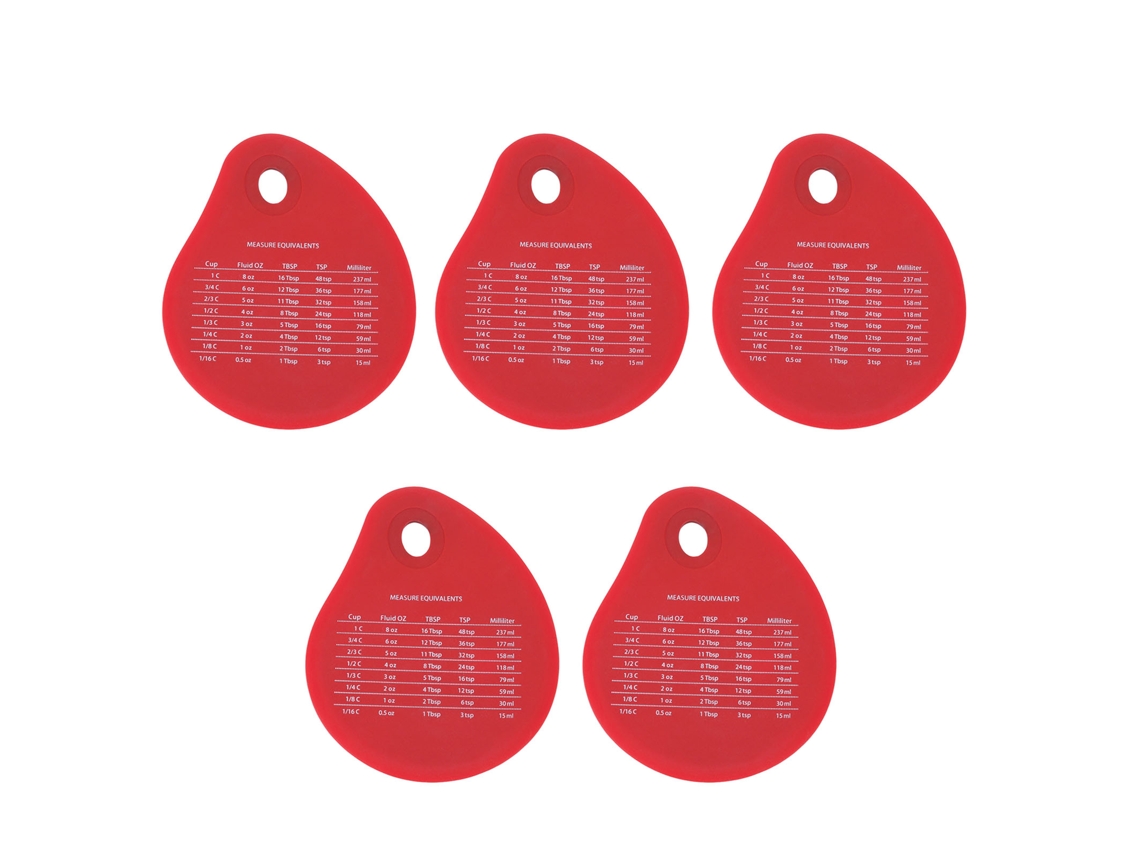 Conjunto de 5 espátulas de silicone antiaderentes integradas para bolos e doces, ecológicas.