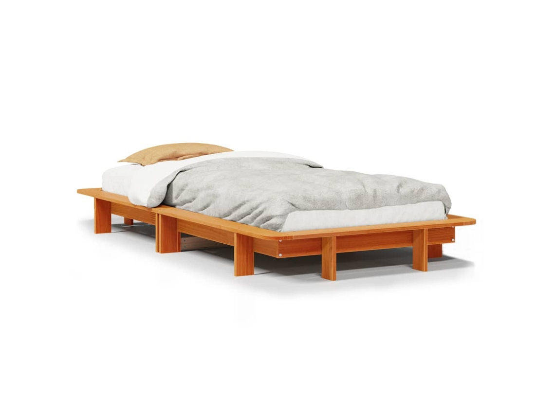 Bed Frame, Bed Frames Vidaxl Marrom Madeira De Pinho (100 X 200 Cm)