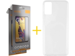 Kit Capa e 2 Películas Samsung Galaxy A71 4G ACCETEL Full Silicone Líquido (Transparente)