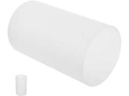 Cilindro de Vidro Branco Uniforme E27 Cm SFUSHOS