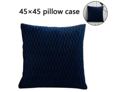 Capas De Travesseiro De Veludo Suave 45x45 Cm, 2 Unidades, Cores: Azul Marinho, Azul Prateado, Bege Azul Marinho
