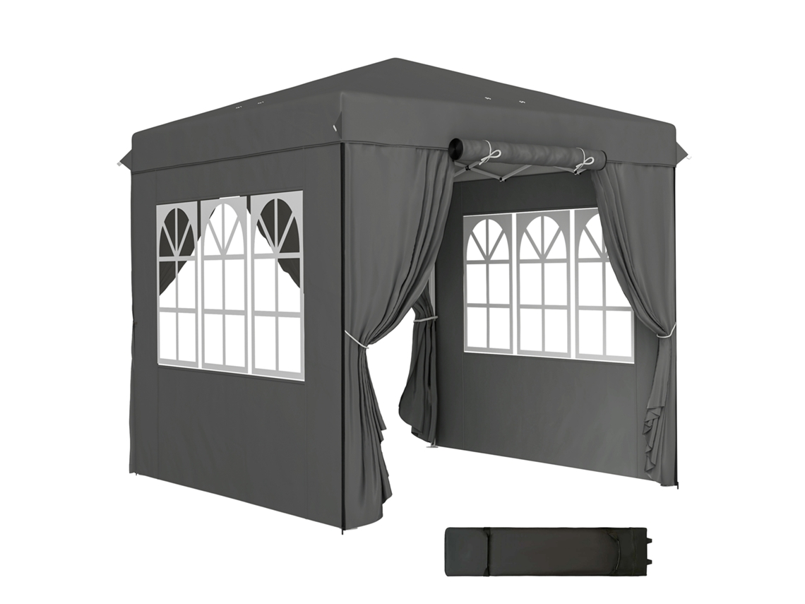 Tenda Dobrável 2,5x2,5m com Paredes Laterais ZACHARY