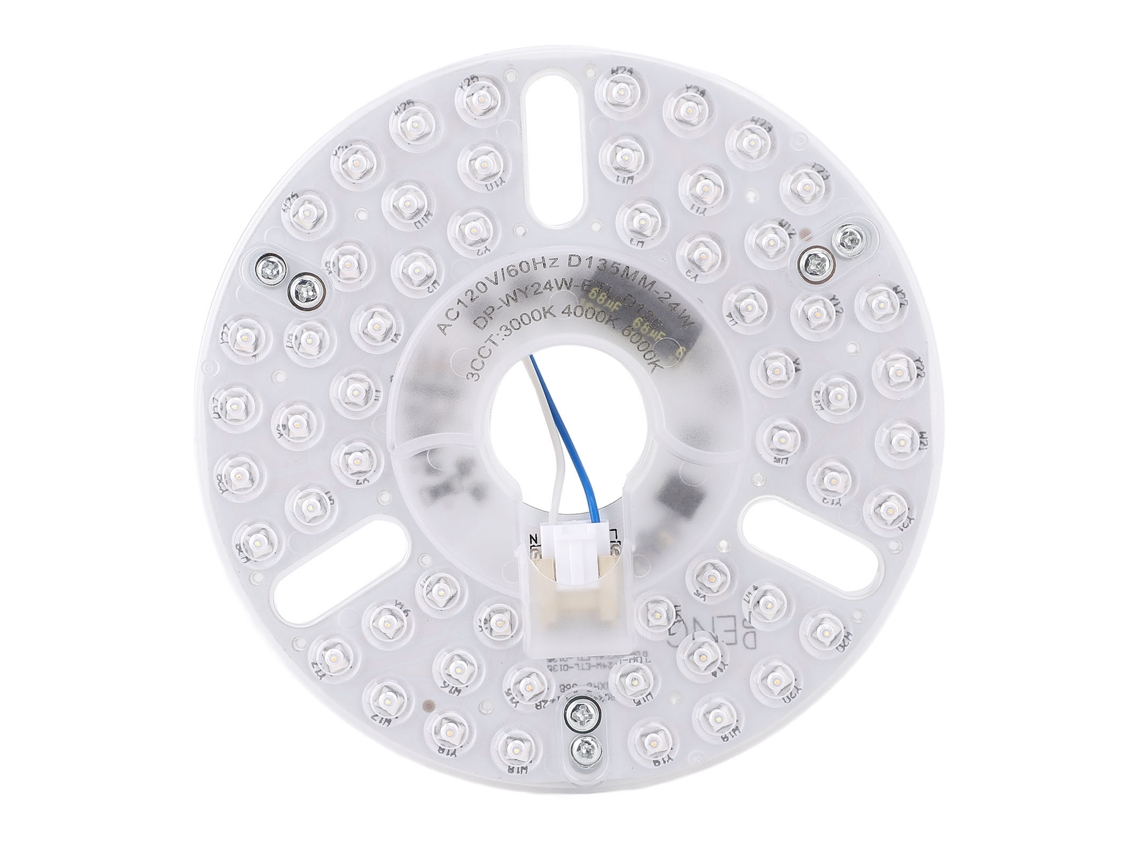 Substituição de Lâmpada Led para Ventilador de Teto 24w 5.3 Polegadas 3cct Dimmável com Memória