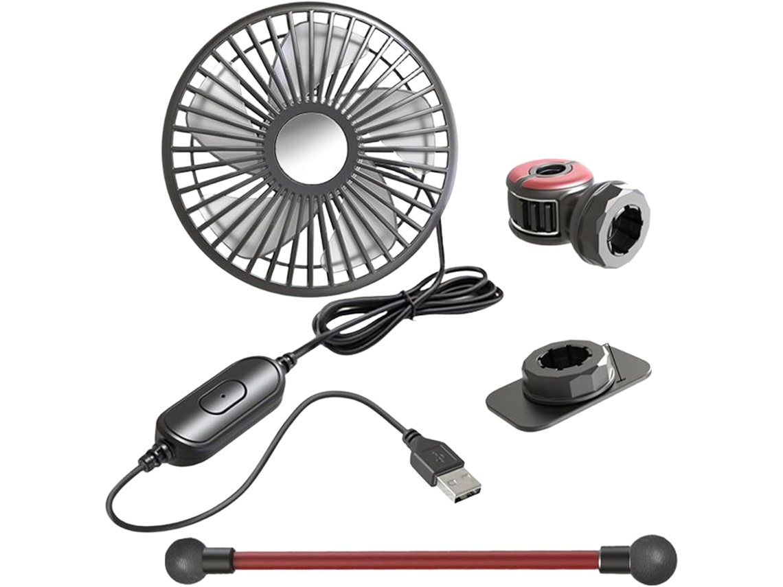 Ventilador Portátil Para Carro Com 3 Velocidades Ajustáveis, Ventilador Para Banco De Carro