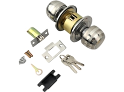 Conjunto De Fechadura Com Maçaneta E Chave Para Porta Entrada Interna Externa, Com Puxador Redondo Em Aço Inoxidável