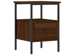 Mesa de Cabeceira Derivados de Madeira Carvalho Castanho MAISON EXCLUSIVE (34x36x50 cm)