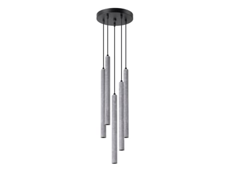 Luminárias Pendentes Pastelo de Concreto Cinza 110X25X25Cm SOLLUX LIGHTING
