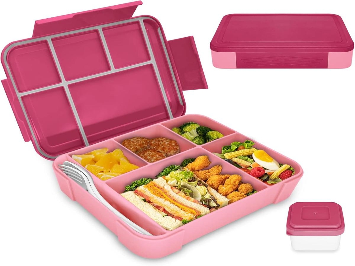 Lurelia Lancheira Bento, 5 Compartimentos, À Prova De Fugas, Livre De Bpa, Para Escola E Trabalho