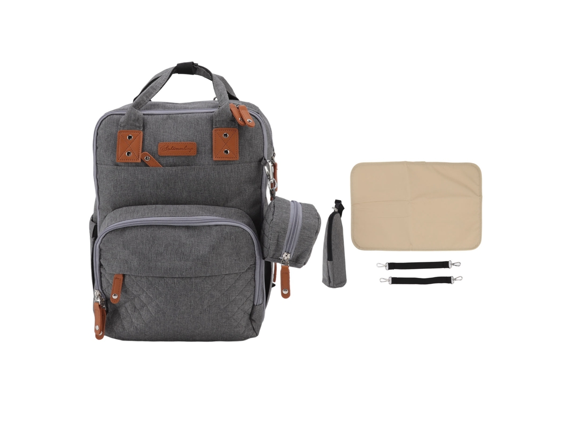 Mali mochila de Fraldas 20l com Compartimento Isolado Mamadeira Repelente À Água Usb
