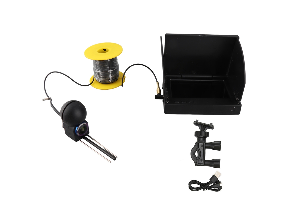 Danu câmera de Pesca Subaquática 4.3 Polegadas Tn Hd Ip68 com 12 Luzes e Localizador de Peixes
