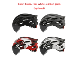 Casco Para Bicicleta De Montaña Y Carretera Con Lente, Visera Y Luz De Cola Equipo De Ciclismo