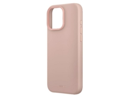 Capa Blush para iPhone 16 Pro UNIQ Pele Sintética Rosa