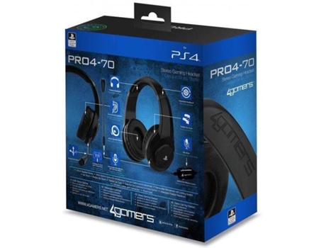 Auscultadores Gaming PRO4-70  para Ps4 - Preto