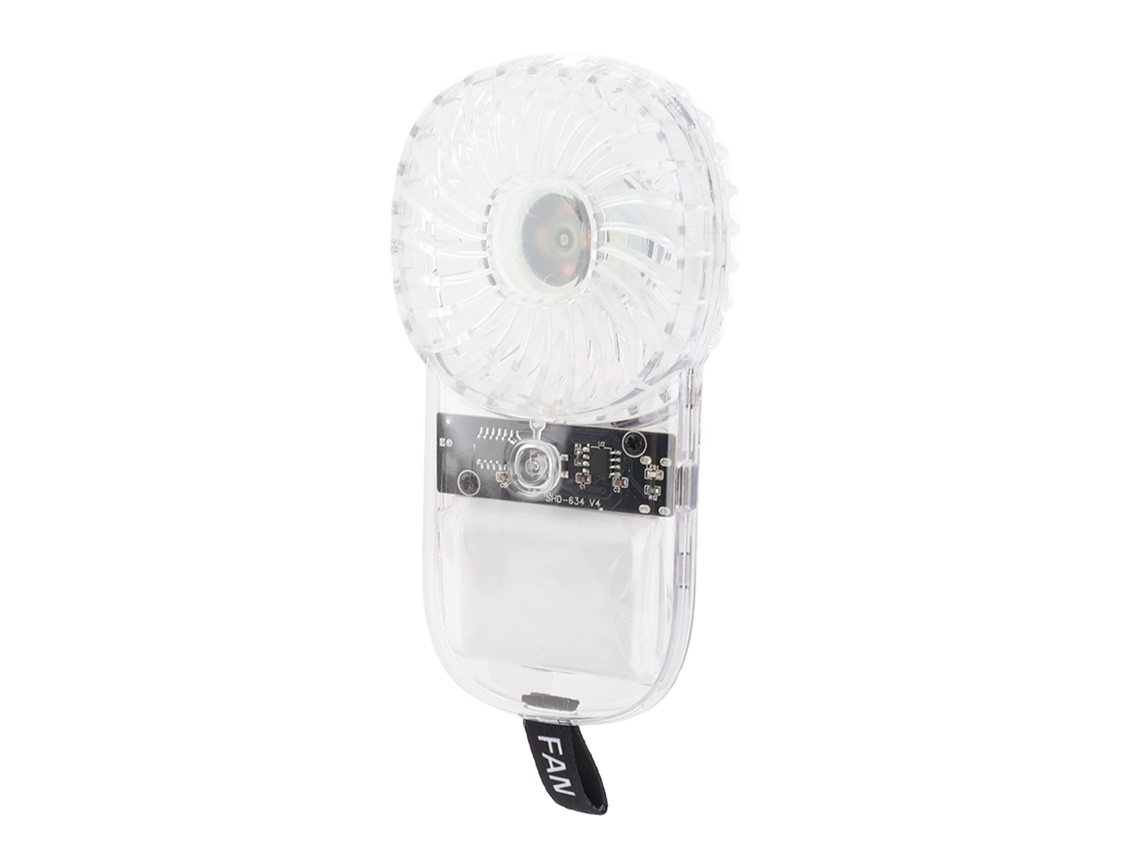 Ventilador De Pescoço Transparente Laxiscreed, Dobrável, Com Bateria 1200mah E Carregamento Usb