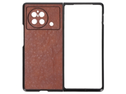 Capa de Couro Marrom LAXISCREED para Vivo X Fold