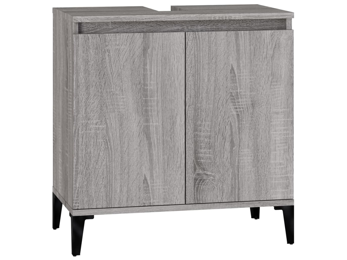 Sink Cabinet, Sink Cabinets Vidaxl Cinzeto Madeira Processada (n/a)
