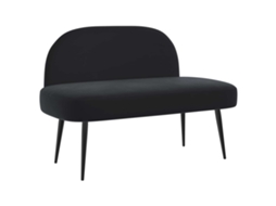 Conjunto 1 Banco Estofado Vidaxl Preto Contraplacado (110 X 60 X 76 Cm)