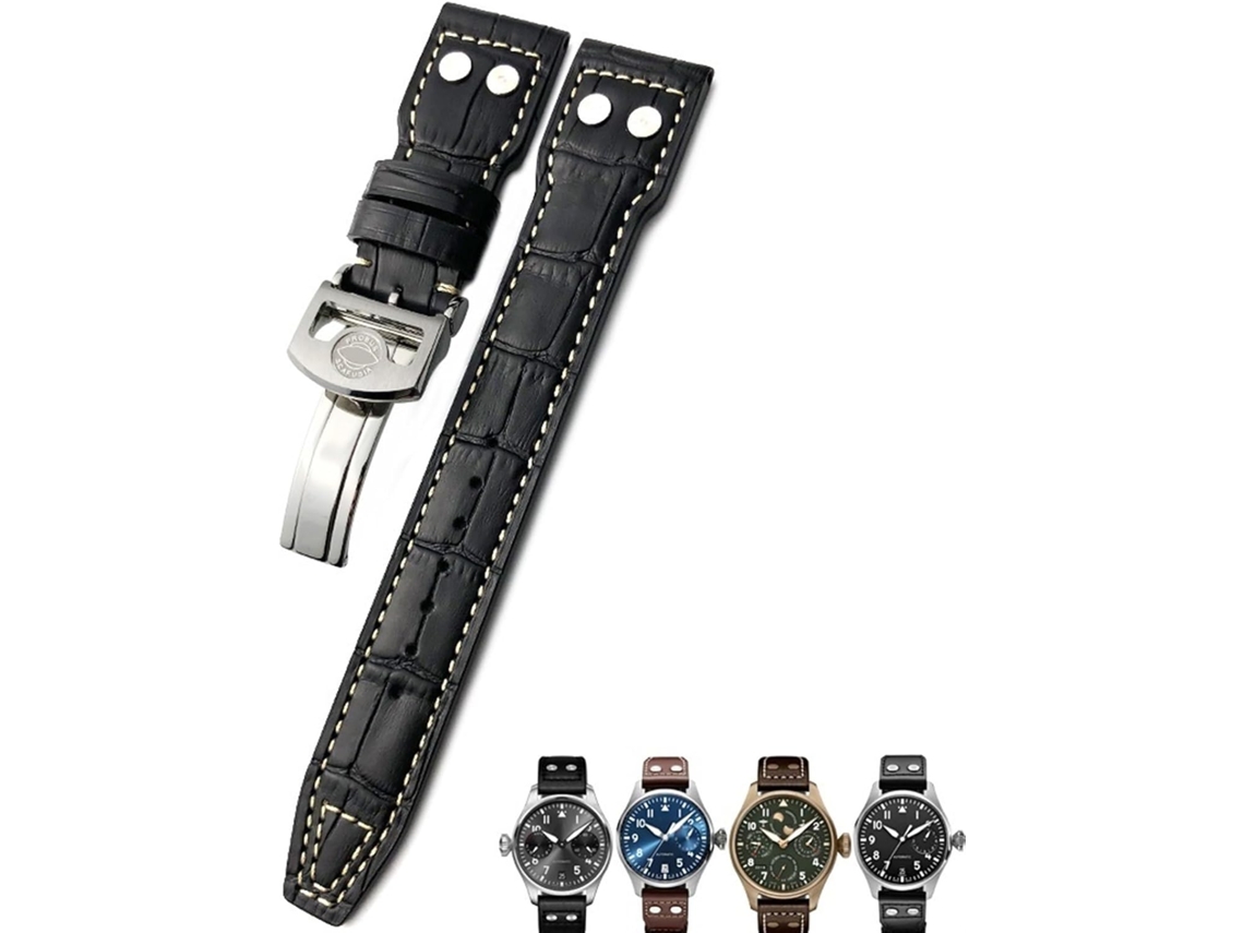 Pulseira de com para 20 Mm 21 22 Alta Qualidade Fácil Couro Premium Confortável Durável Resistente 21 Mm 22 Mm