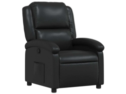 Recliner Chair, Recliner Chairs Vidaxl Preto Couro Artificial