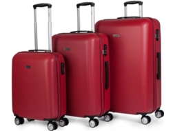 Conjunto de 3 Malas de Viagem ITACA Vermelho (35/70/100 L)