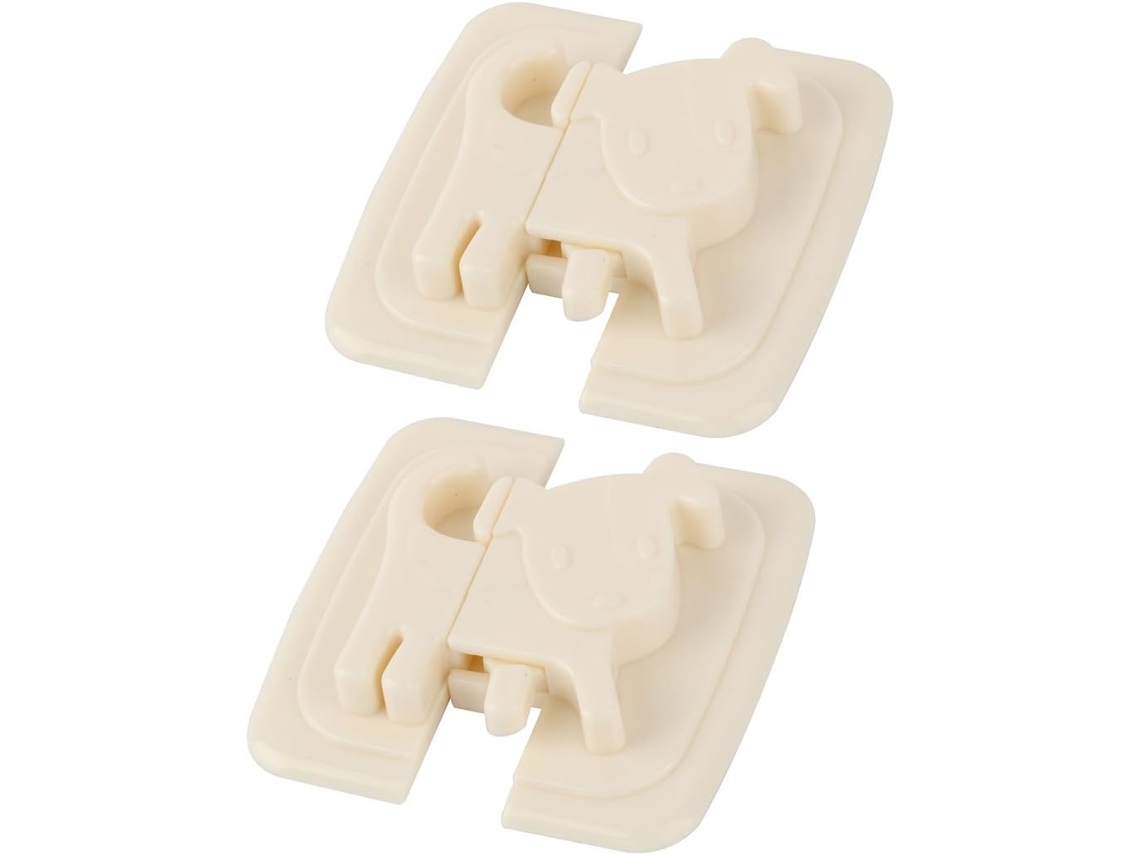 Ruilogod Gaveta De Plástico Para Geladeira, Design De Cachorro, 2 Unidades, Branca