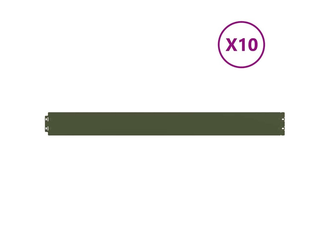 Lawn Edging, Lawn Edgings Vidaxl Verde Aço (10 X 103 Cm)
