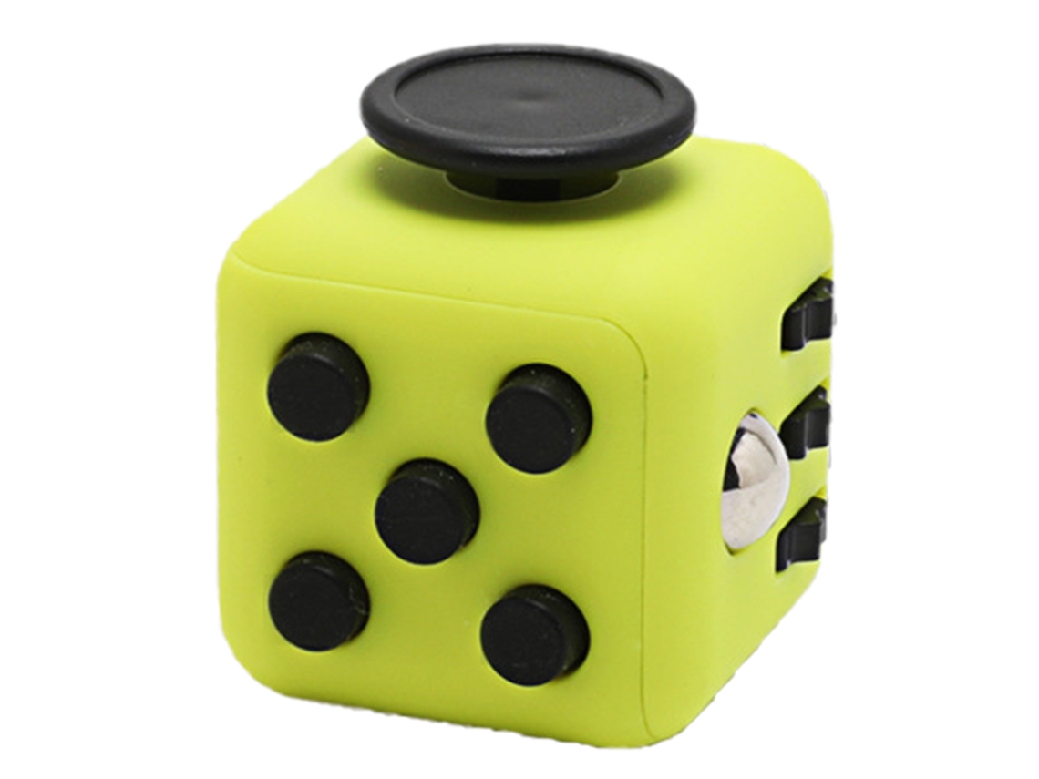 Mali dado de Alivio de Estresse para Adultos Portátil Brinquedo Antiestresse Verde Fluorescente e Preto