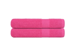 Vidaxl Toalhas De Sauna Frogn 2 Pcs 80x200 Cm 360 G/m² Rosa