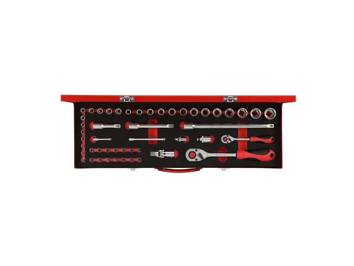 Conjunto de soquetes 1/41/2, 49 peças (3300010) GEDORE VERMELHO R46004049