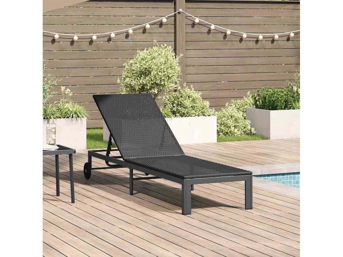 Vidaxl Cama De Sol Vime Pe Preto