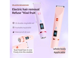 Lurelia Aparador Elétrico Ct16 Rosa, Cabeça Dupla, Recarregável, Corpo Inteiro, Embalagem Inglesa